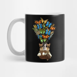 French Bulldogs Dog Butterfly Hot Air Balloon Mug